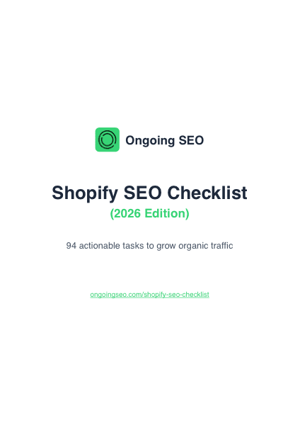 Shopify SEO Checklist PDF preview