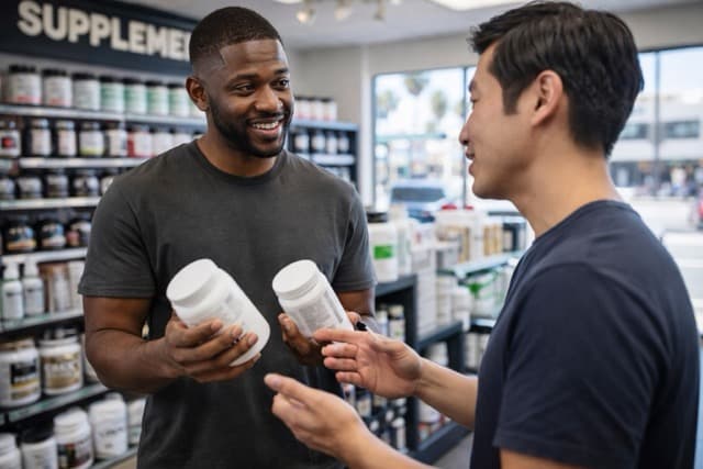 Staff helping customer choose products