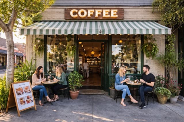 Coffee shop patio